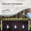 Outsunny Galvanized Raised Garden Bed Kit with Reinforcing Bars, Large and Tall Metal Planter Box for Vegetables, Flowers and Herbs, 6' x 3' x 2', Sil