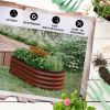 Outsunny 5' x 2' x 1.4' Galvanized Raised Garden Bed Kit, Outdoor Metal Elevated Planter Box with Safety Edging, Easy DIY Stock Tank for Growing Flowe