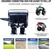 Collapsible Heavy Duty Beach Wagon Cart Outdoor Folding Utility Camping Garden Beach Cart with Universal Wheels Adjustable Handle Shopping (black&gray