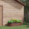 Outsunny 5' x 2' x 1.4' Galvanized Raised Garden Bed Kit, Outdoor Metal Elevated Planter Box with Safety Edging, Easy DIY Stock Tank for Growing Flowe