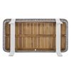 TREXM 4-Piece Outdoor Patio Conversation Set with Coffee Table and Soft Waterproof Cushions for Garden, Poolside and Backyard(Brown Rope+Brown Gray Cu