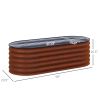 Outsunny 5' x 2' x 1.4' Galvanized Raised Garden Bed Kit, Outdoor Metal Elevated Planter Box with Safety Edging, Easy DIY Stock Tank for Growing Flowe